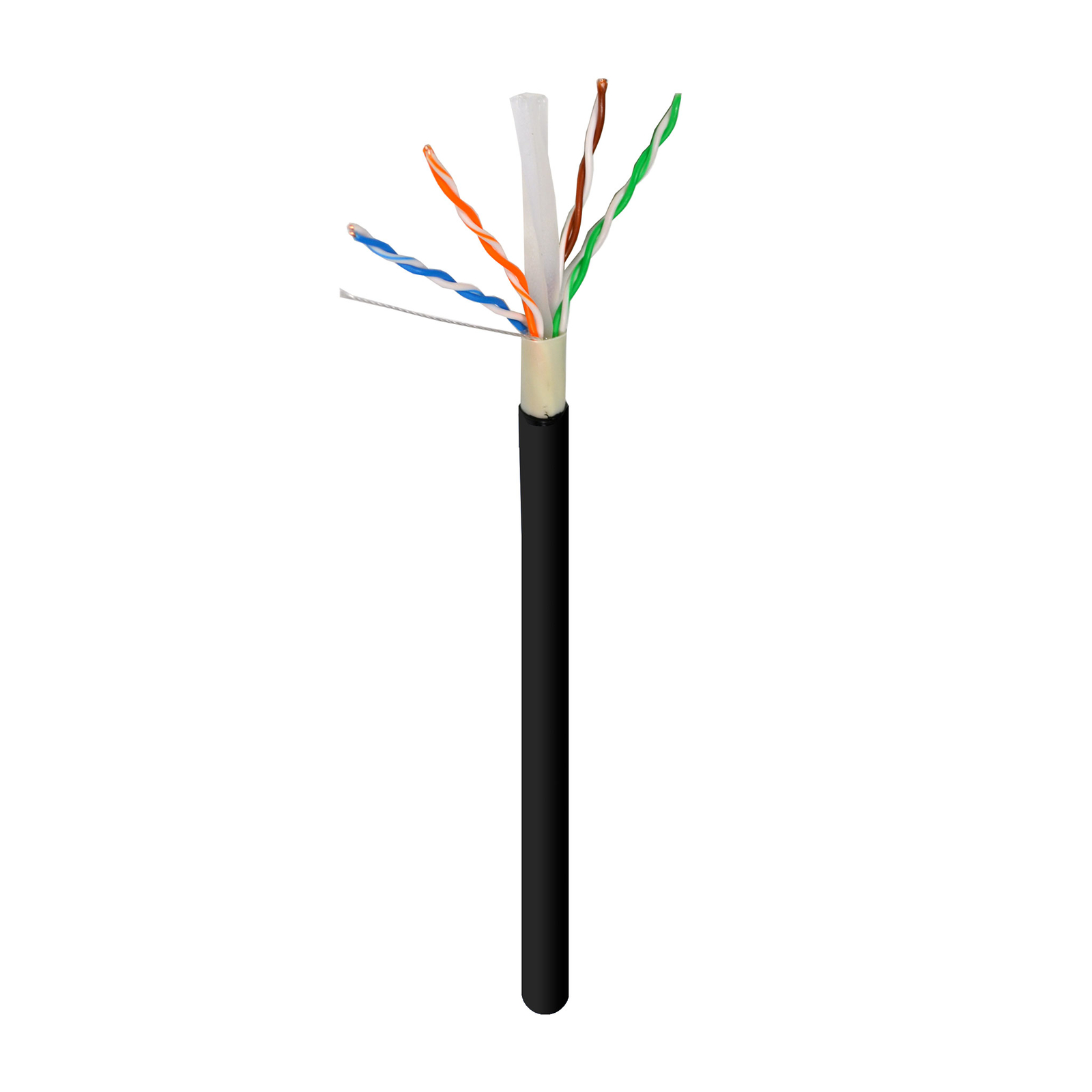 Cat6 UTP Outdoor Ethernet Network Cable Direct Burial 550MHZ 23AWG 1000FT Black