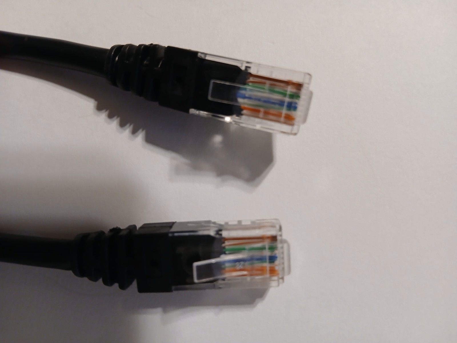 Lot of 5 CAT-5E Patch Cord 568B.2 TIA/EIA Black UTP 24AWG 7 Ft Cable NEW