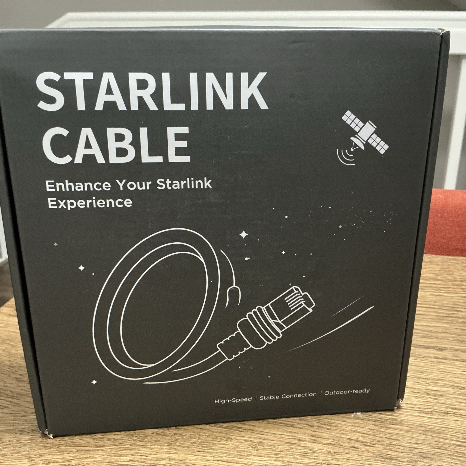 LUCMO 150ft Starlink Cable Gray ST To ST Round Cable MPN STK17 Outdoor Ready