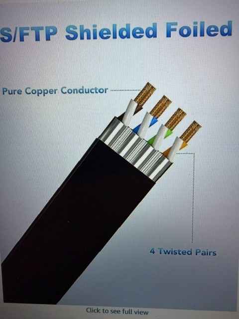 CAT7 Ethernet cable flat, RJ45 high speed cord for laptops, PC, routers, modem