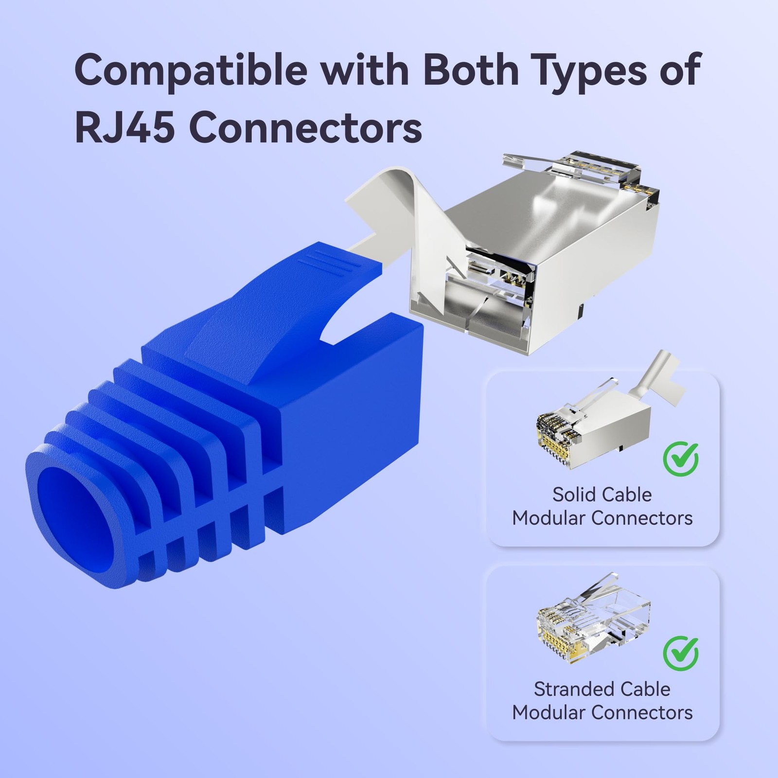 100-Pack Cat7 / Cat8 RJ45 Strain Relief Boots, RJ45 Boot, Cat 6 Boot, Cat6 Et…