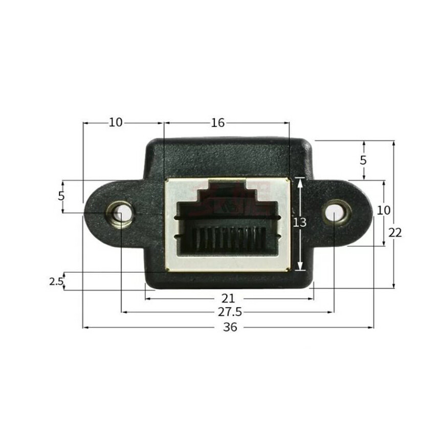 RJ45 Ethernet Extension Cable Male to Female Network Lead Cat5 With Panel Mount