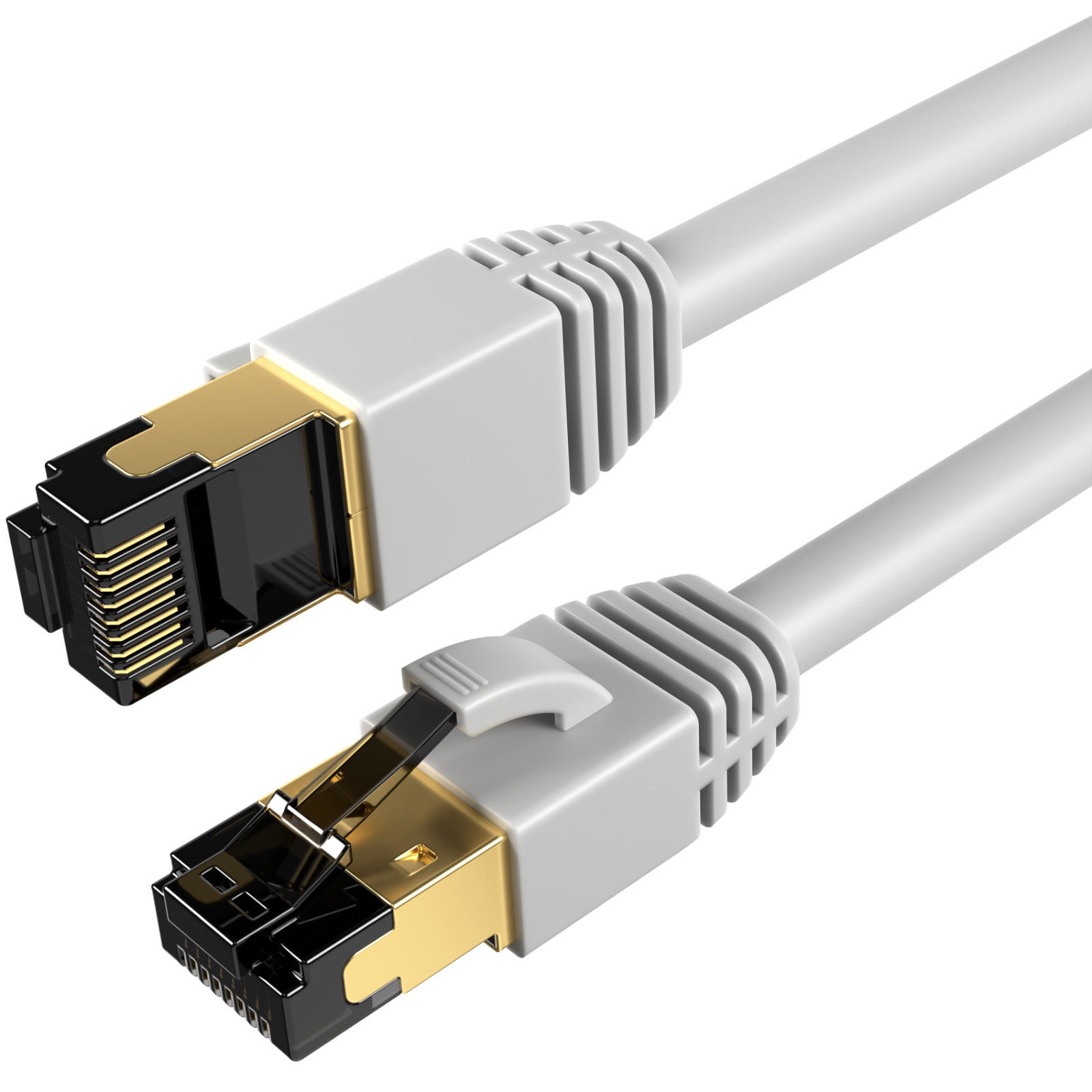 CAT8 SFTP Ethernet Patch Cable 2GHz Network LAN Cord 0.5FT-75FT Gray Multi LOT