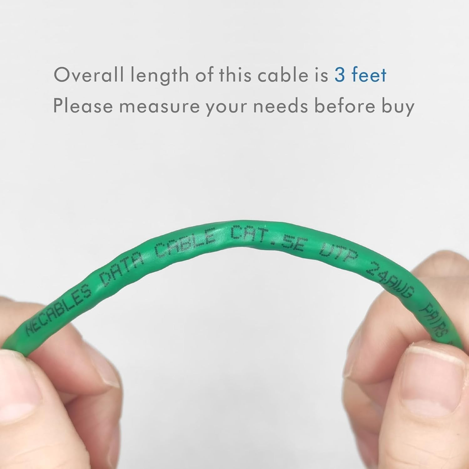 CAT5E RJ11 Data Cable DSL Cable 3ft Heavy Duty High-Speed for DSL Modem UTP Comp