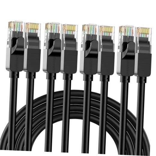 Cat 6 Ethernet Cable 15 ft, Indoor/Outdoor High Speed 10Gbps Internet 15FT 8
