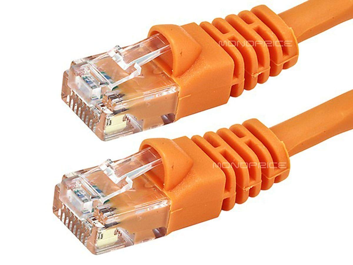 Monoprice 102136 Cat5e Ethernet Patch Cable – Network Internet 3 Feet, Orange