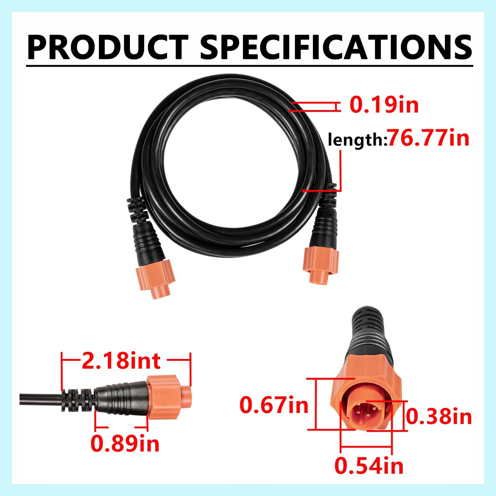 3005.6855 for Lowrance 6Ft/1.82M Ethernet Crossover Cable 6 Feet black