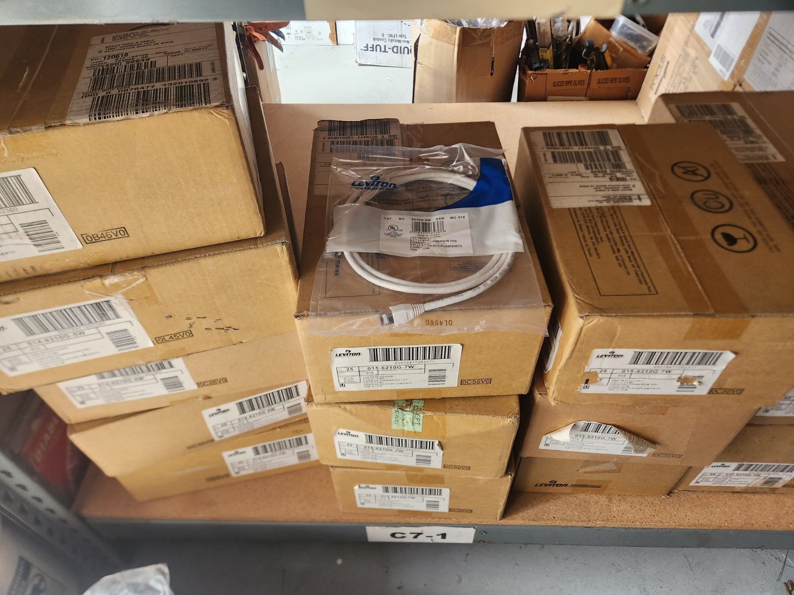 3ft Leviton Cat-6A Patch Cable, Cat 6A, Pack of 10 ea.