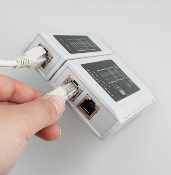 2pcs RJ45 RJ11 network telephone line tester line checker computer cable tester