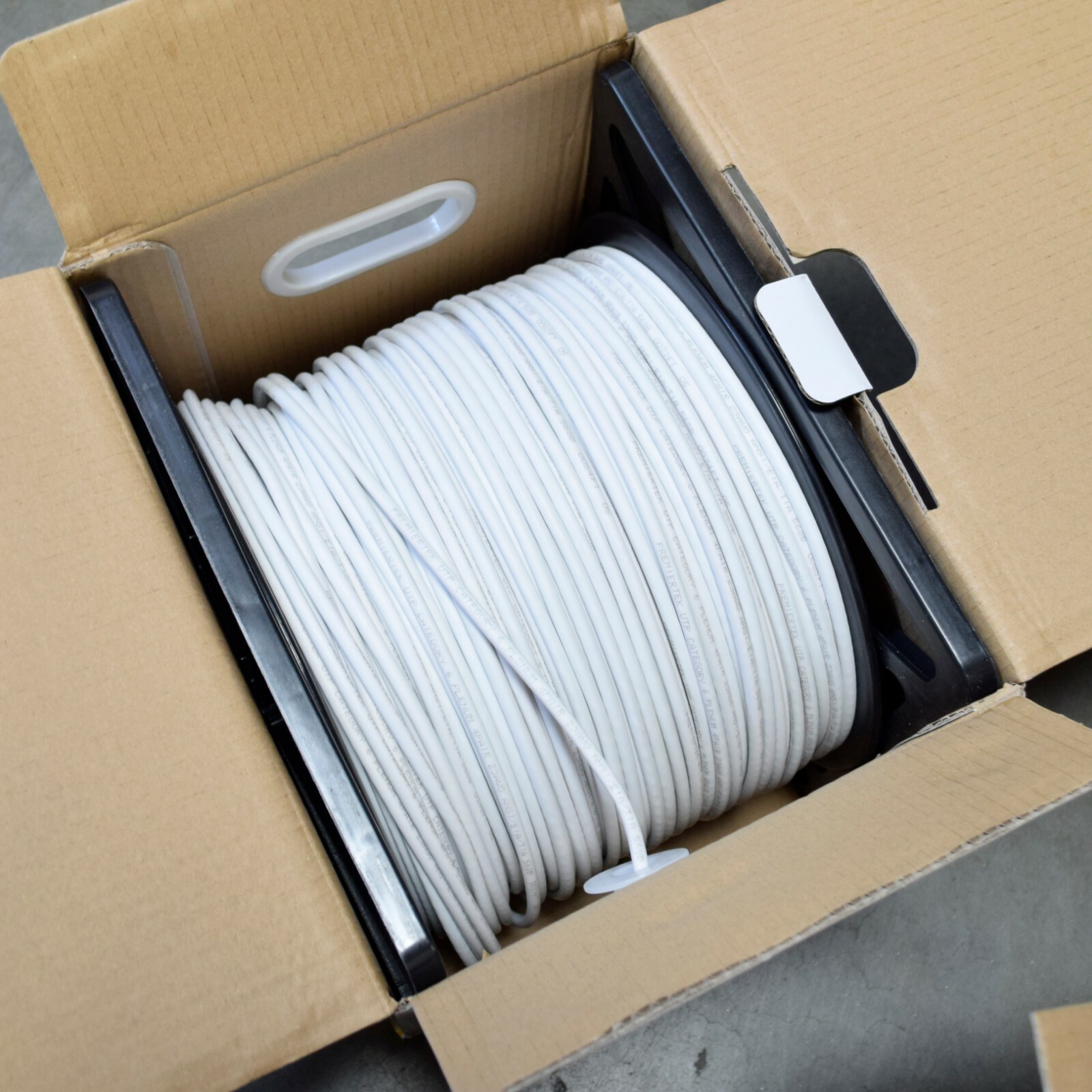 1000ft Cat6 Copper Plenum CMP Fluke Pass 550Mhz UTP Ethernet LAN Cable RIM White