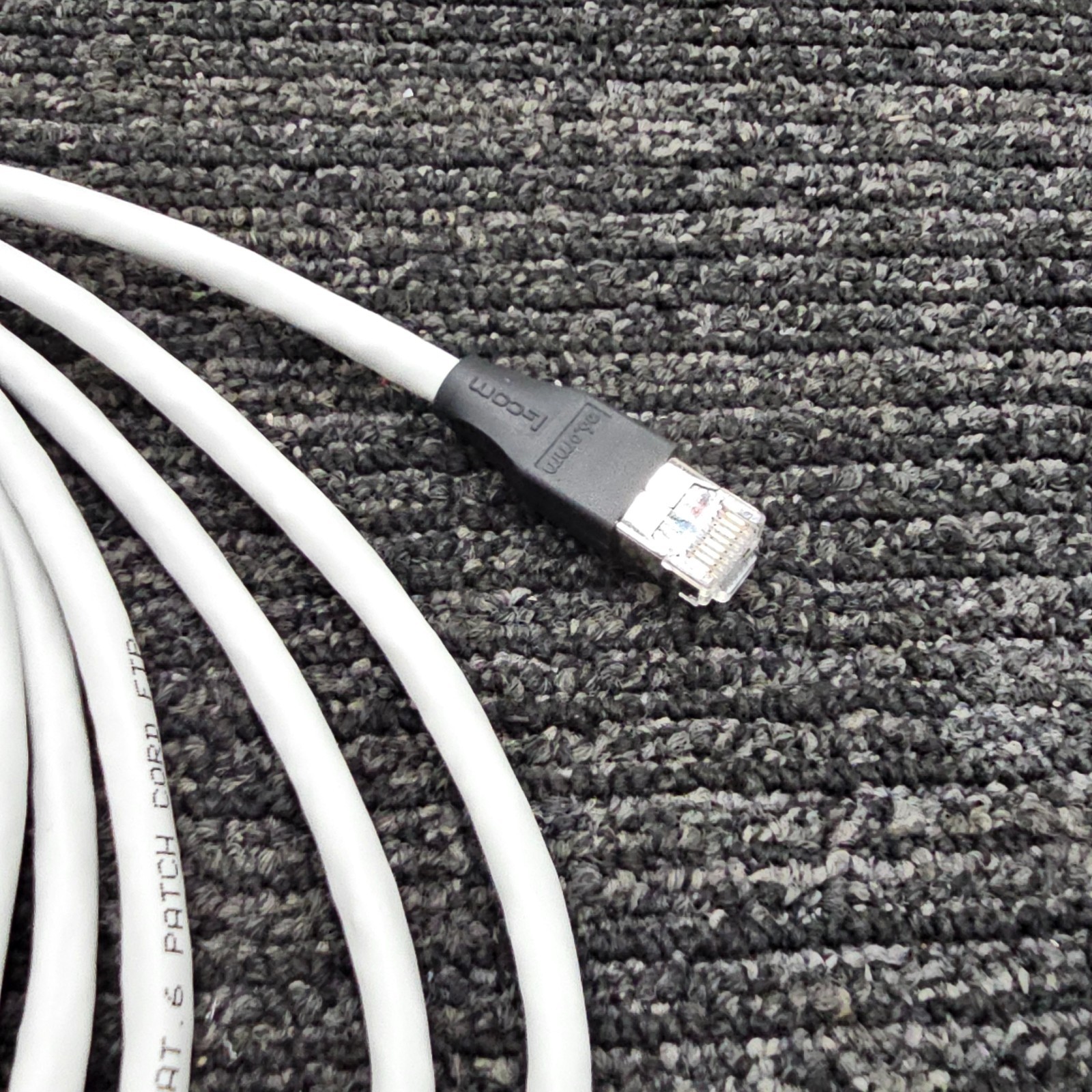 L-COM TRD695SCR-10 10FT Shielded Cat 6 Cable, RJ45 / RJ45 PVC Jacket Gray