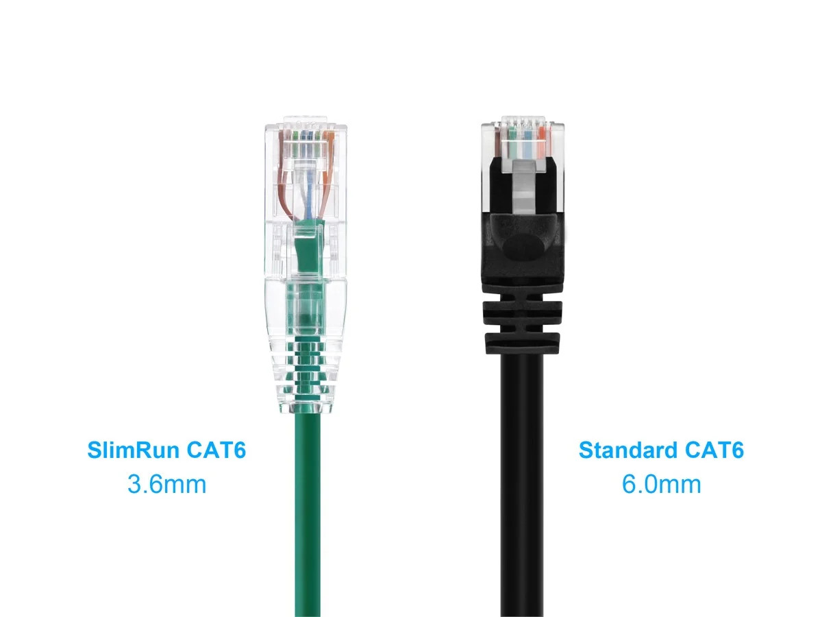 Monoprice Cat6 Ethernet Patch Cable – 3 feet – Green | Snagless RJ45 Stranded
