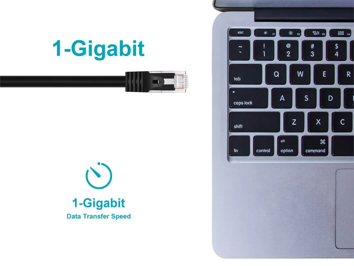 Monoprice Cat6 Ethernet Patch Cable – 2ft – Black (12-Pack) 550MHz, UTP, 24AWG