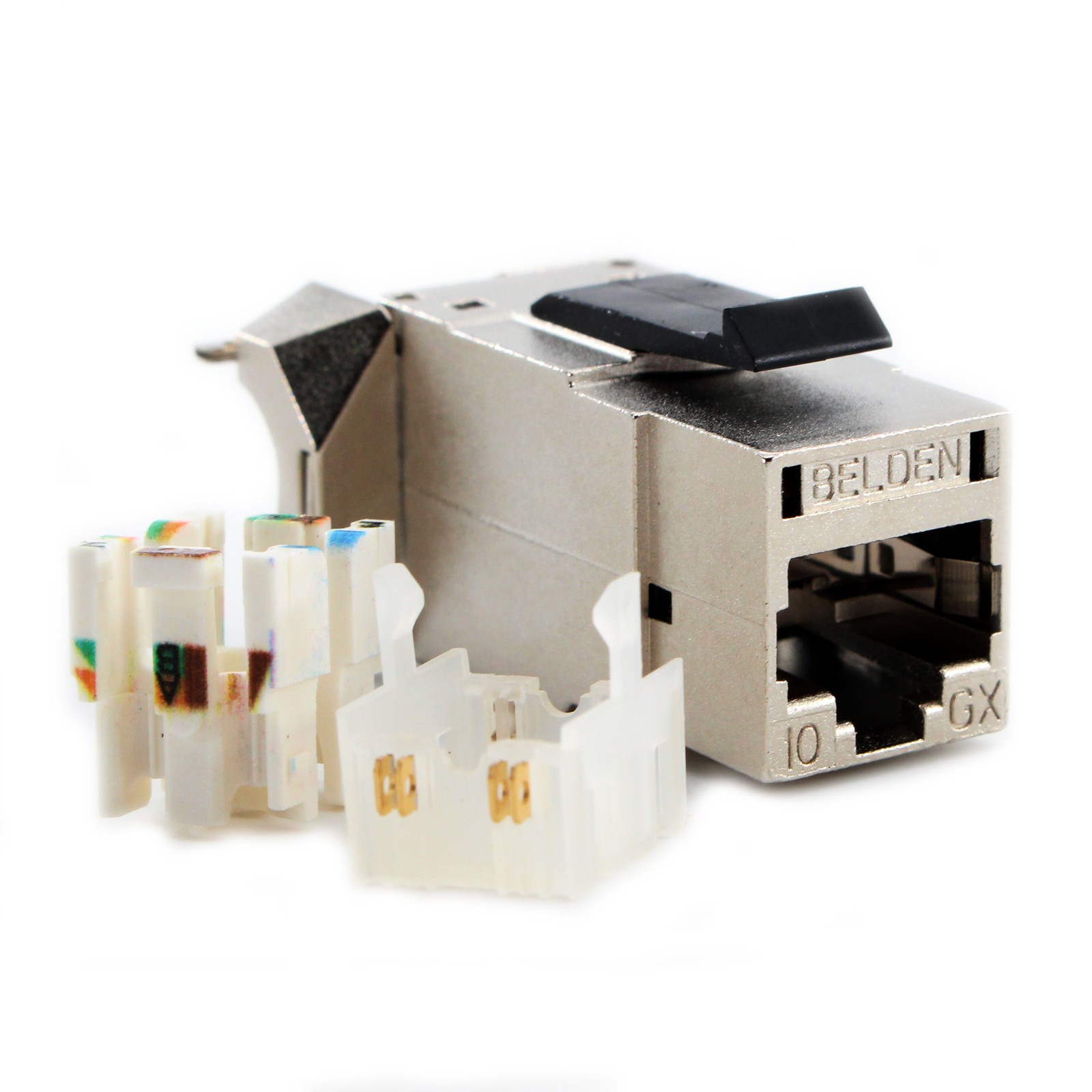 BELDEN RVAMJKSME-S1 SHIELDED CAT6A REVCONNECT MODULAR JACK, RJ45, 10GXS 10G, STP