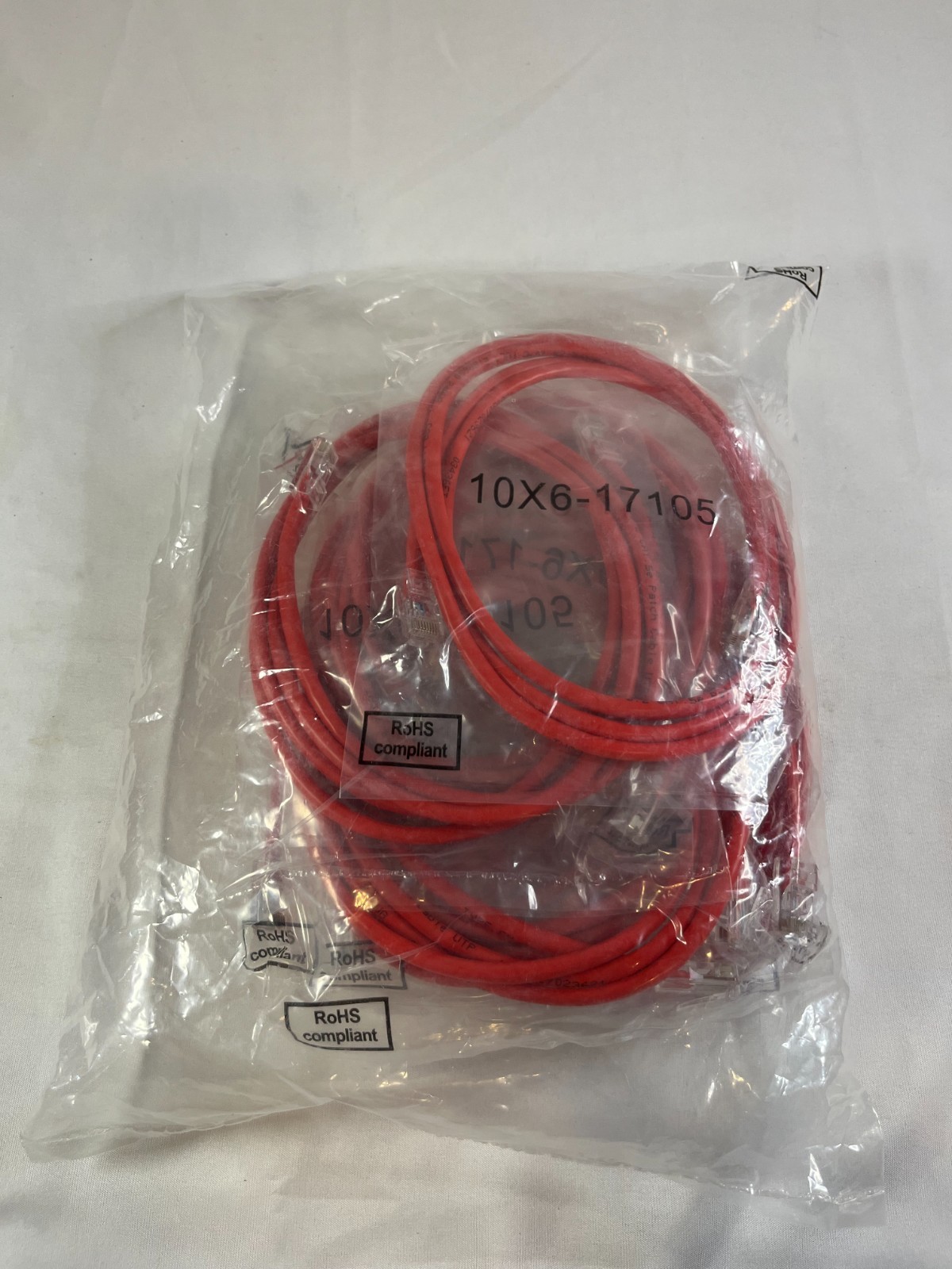 5′ Red Cat5e Ethernet Patch Cable, 350Mhz, RoHS Compliant NEW