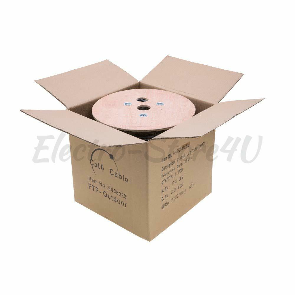 Cat6 Outdoor Ethernet Bulk Cable 500ft 1000ft 23AWG UTP FTP Direct Burial Solid