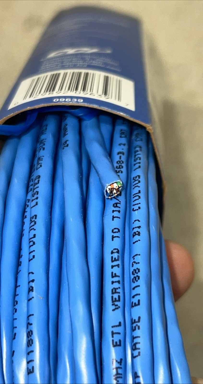 CCI Communication Cable. 100ft 24/4 Cat 5e. Free Shipping. New. USA