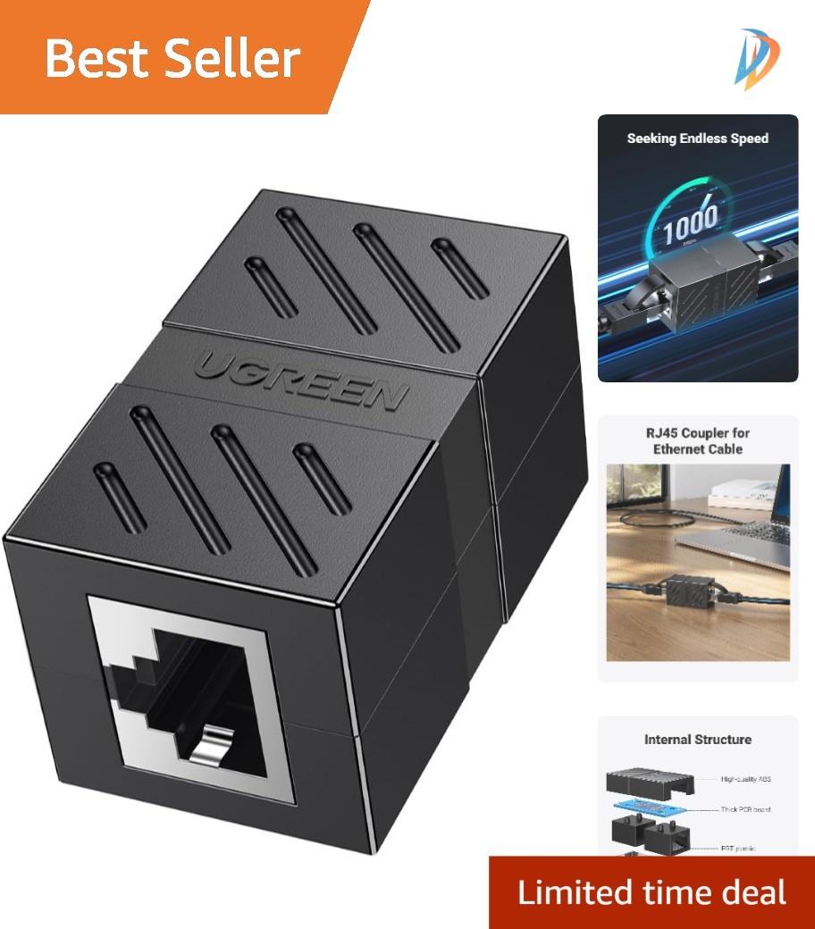 Reliable RJ45 Coupler for Fast Ethernet Connections – Universal Compatibility