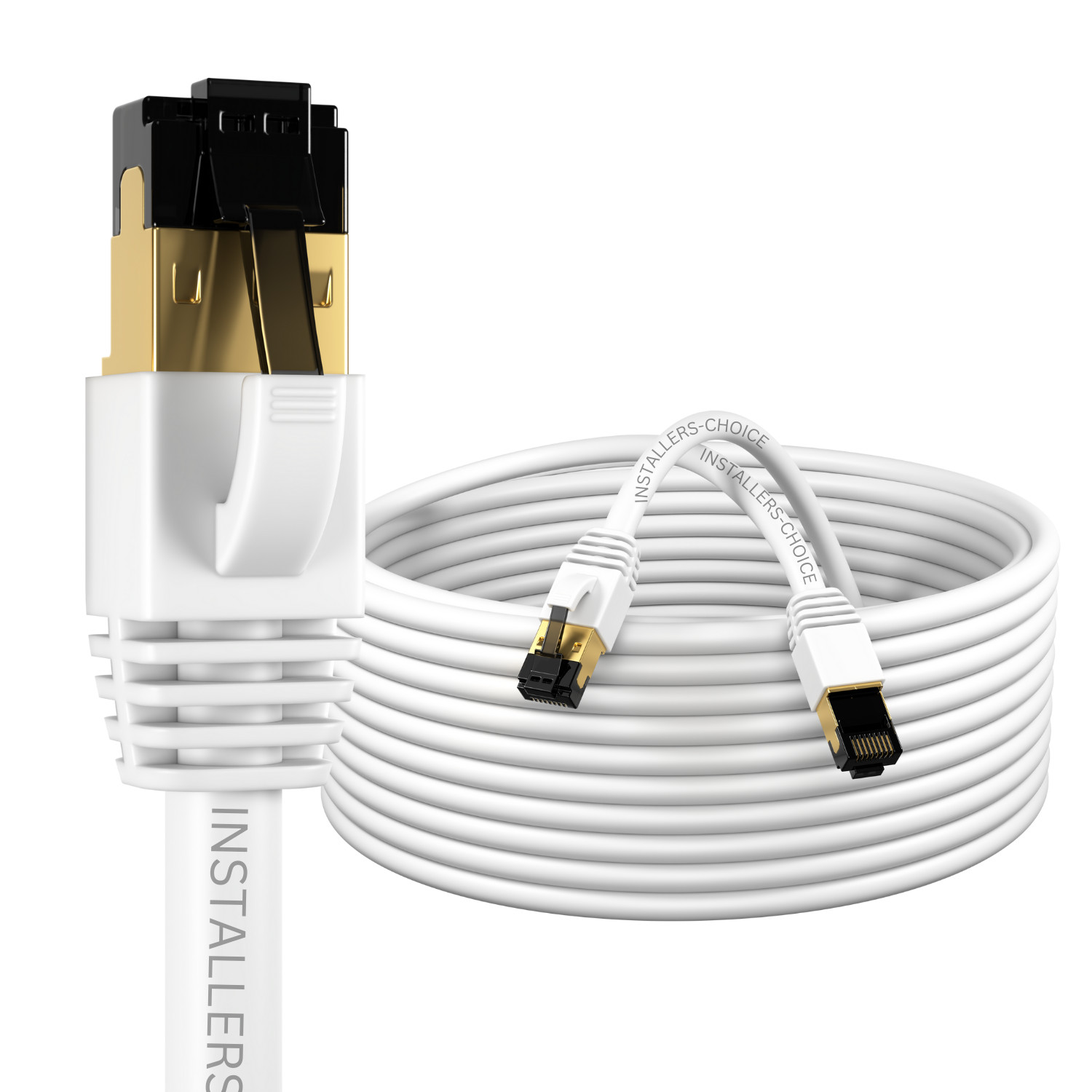 Cat8 Ethernet Cable RJ45 Shielded High Speed 40Gbps Internet White Copper Lot