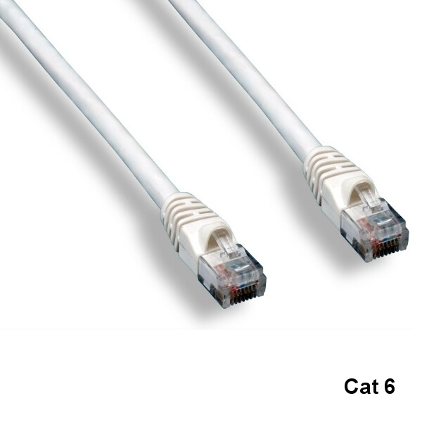 Kentek White 15ft UTP Cat6 Cable 24AWG RJ45 Pure Copper Router Ethernet Network