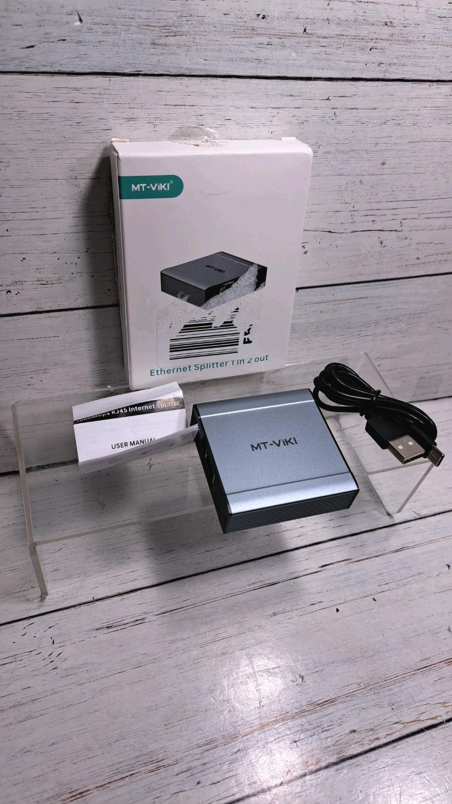 Ethernet Splitter 1 to 2 High Speed 1000Mbps, Gigabit Dual RJ45 Splitter Adapter