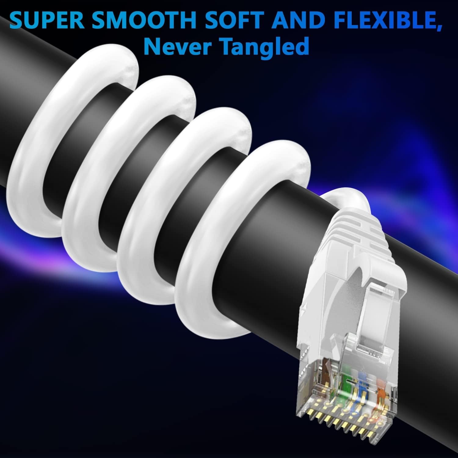 Cable De Internet 50 Pies 15 Metros RJ45 Ethernet Largo Multifuncional Cat 7
