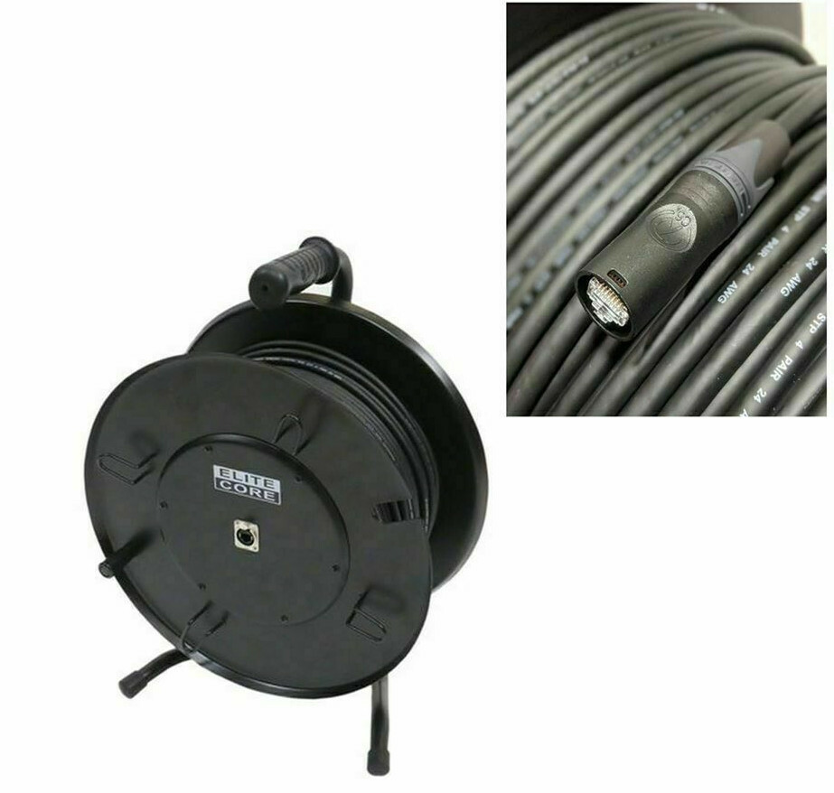 250 ft SUPERCAT5E Tactical Shielded Ethercon Reel Snake – Locking RJ45