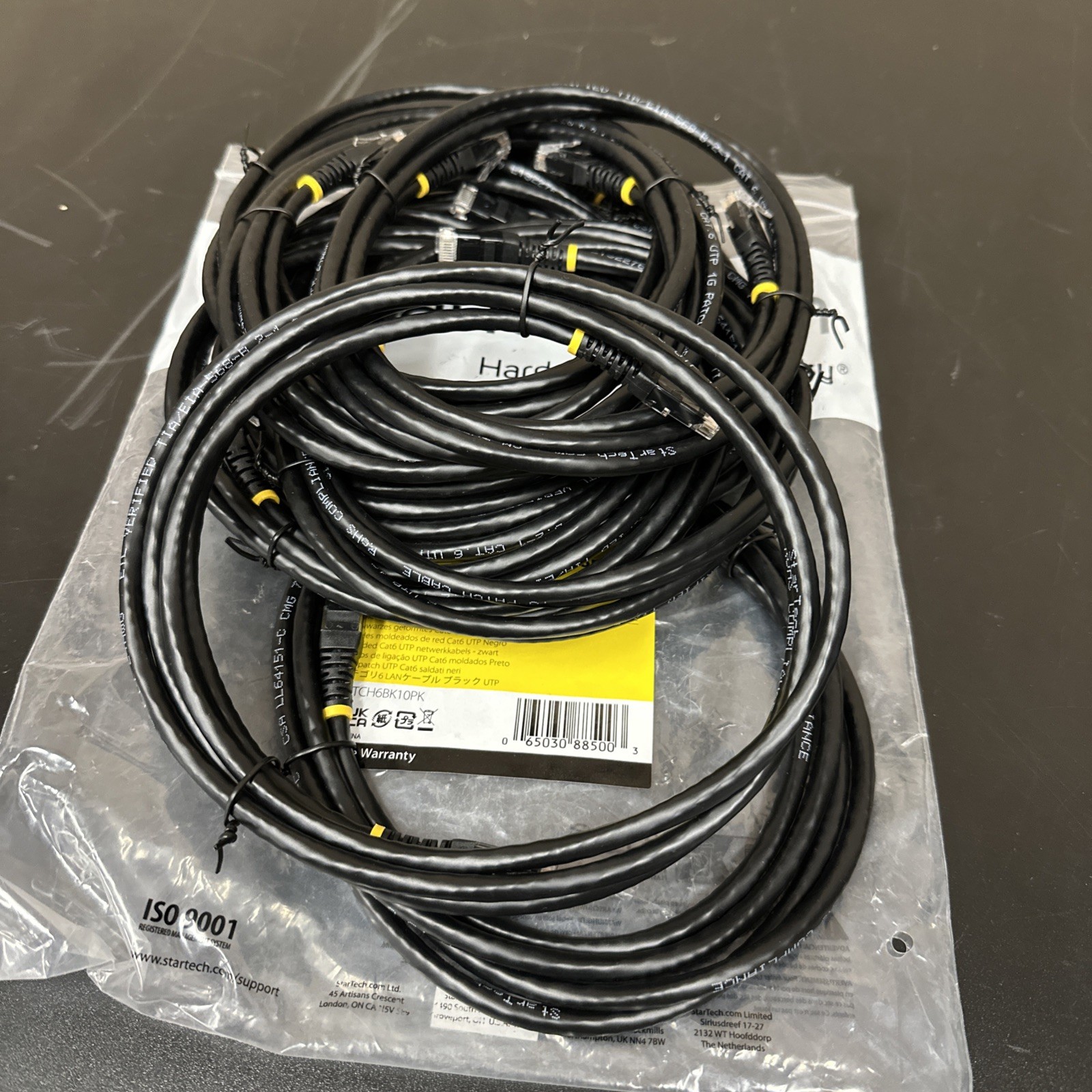 StarTech C6PATCH6BK10PK 6ft CAT6 Ethernet Cable 10 Pack – Black
