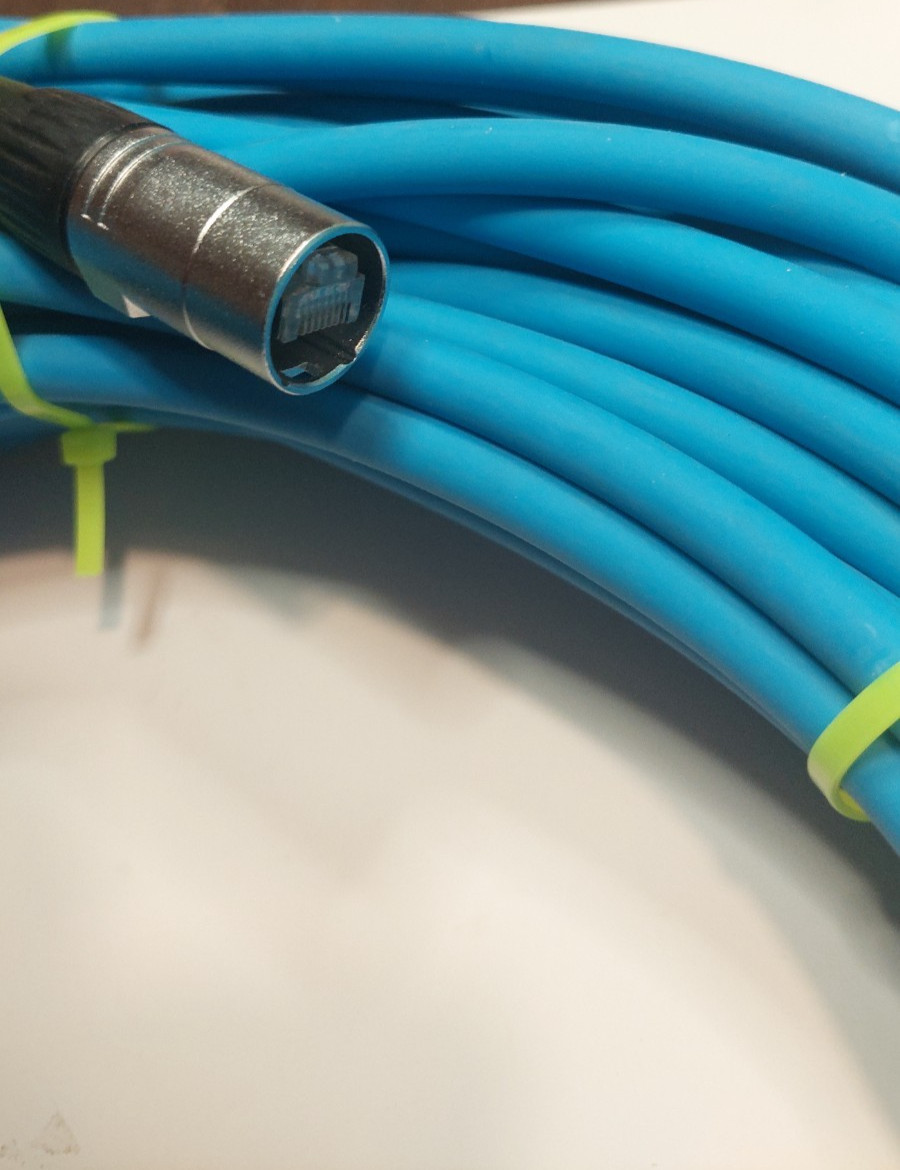 100ft Shielded CAT6 Ethercon Cable – Pro Audio DMX Stage Snake Blue New