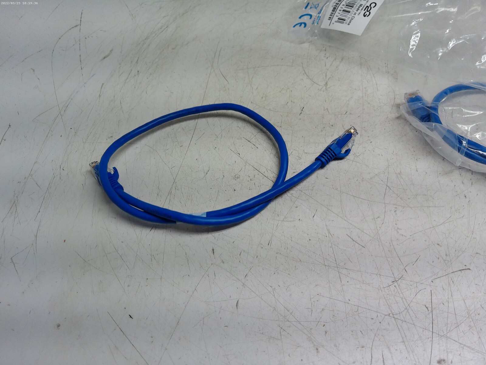 Lot of (3) 2FT CAT6A Snagless-Blue Ethernet Cable