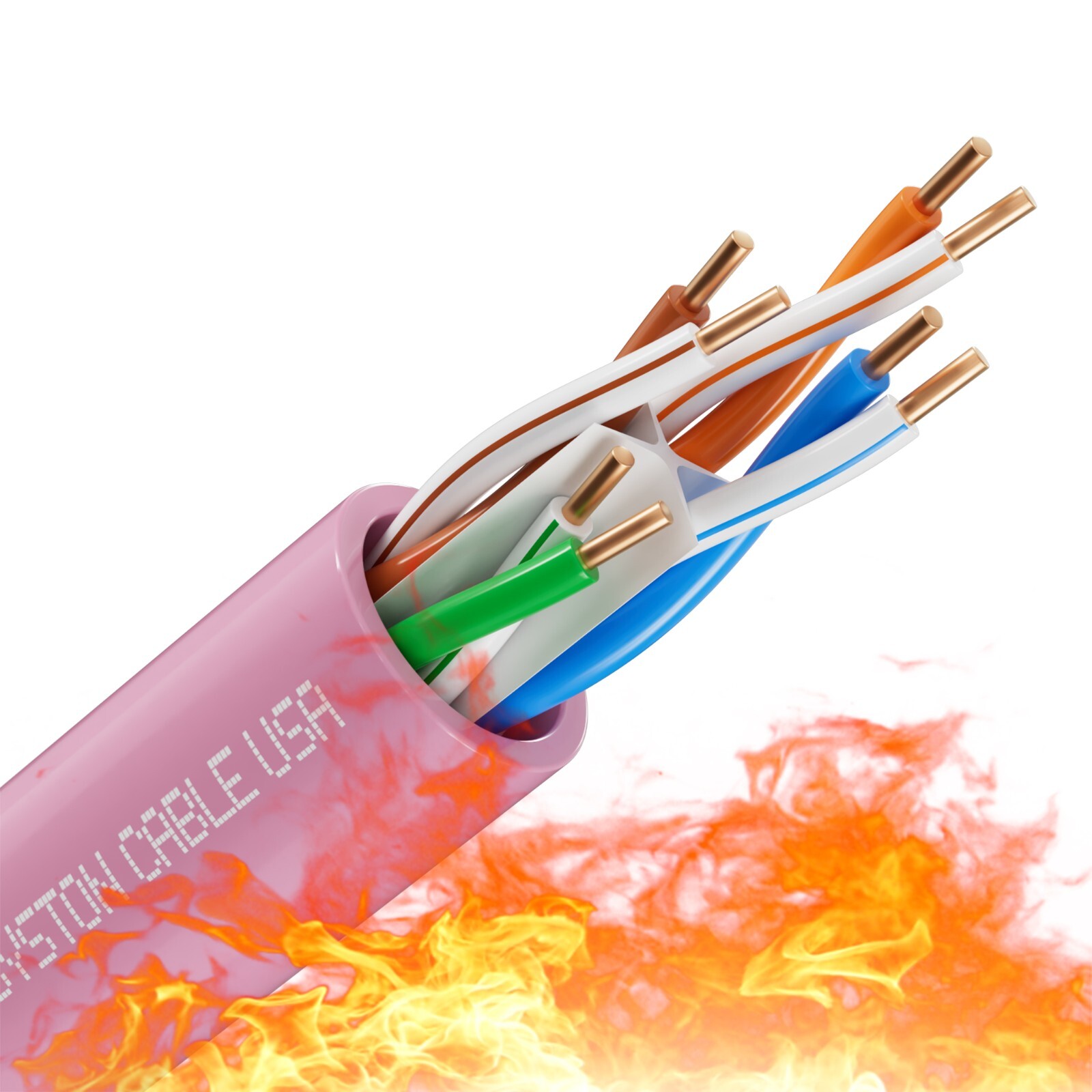 Syston Cat 6E Ethernet Network Cable 600MHz 23AWG UTP Solid Copper Wire-CMP Bulk