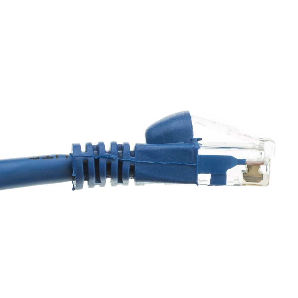 LOT of 50 Cables Snagless 1 Foot Cat5e Blue Network Ethernet Patch Cable