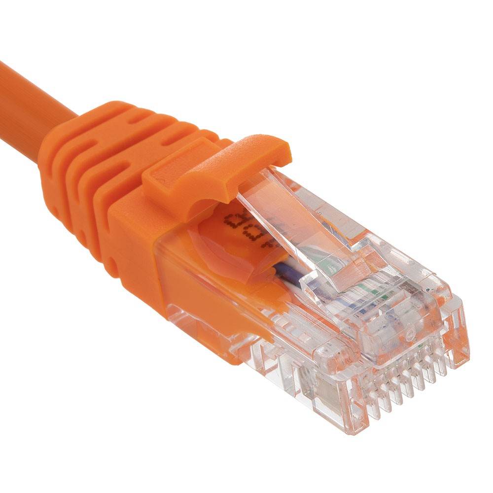 Ethernet Patch Cable CAT5E, UTP, 24AWG, 10 Ft, 10 pack, Orange