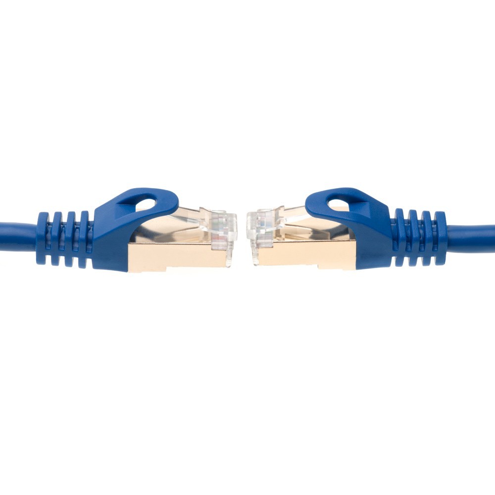 Cat7 S/FTP Ethernet Patch Cable 600MHz High-Speed Blue 30FT-200FT Multi Pack LOT