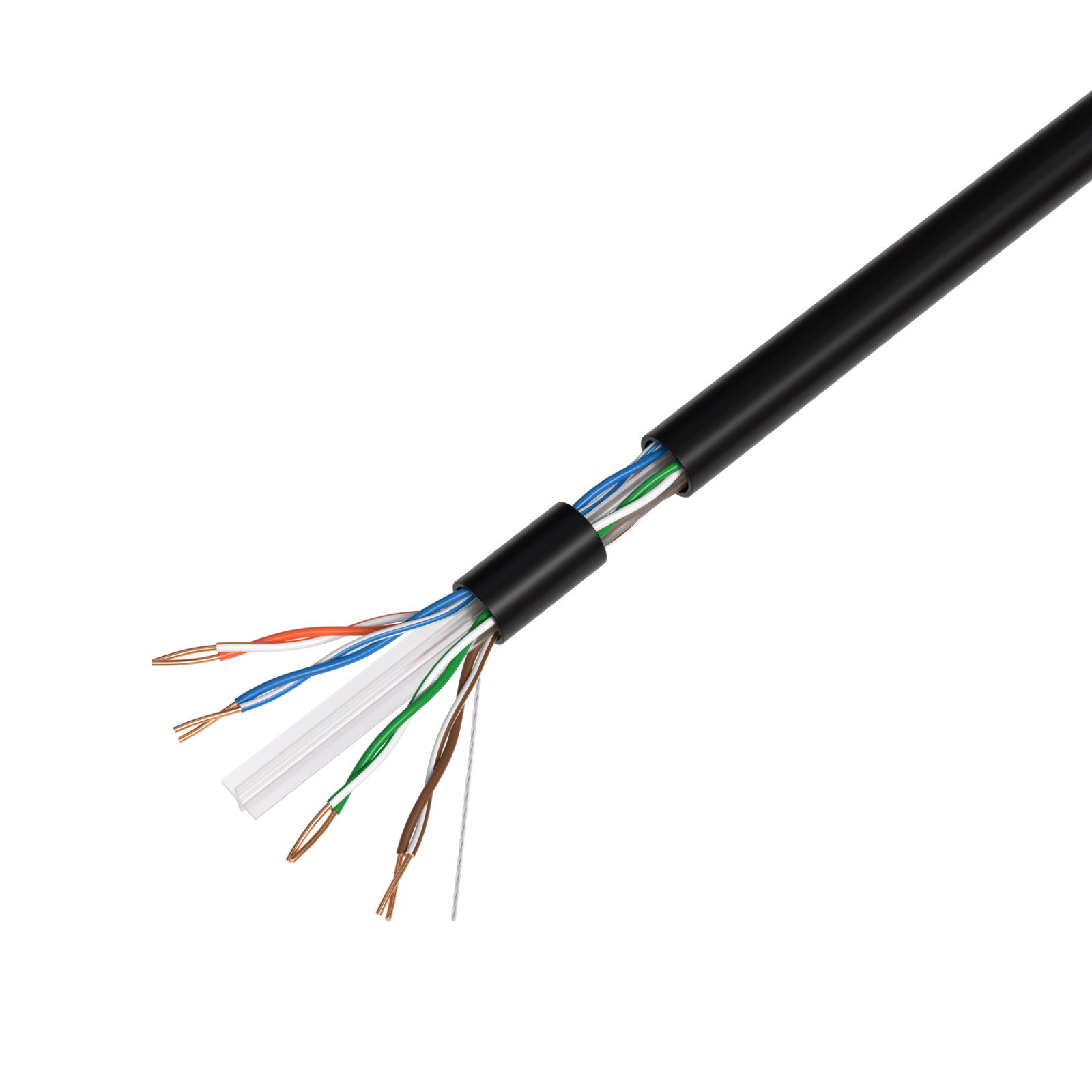 CAT6 Ethernet Cable 500ft UTP 23AWG Solid CCA Pull Box, Black