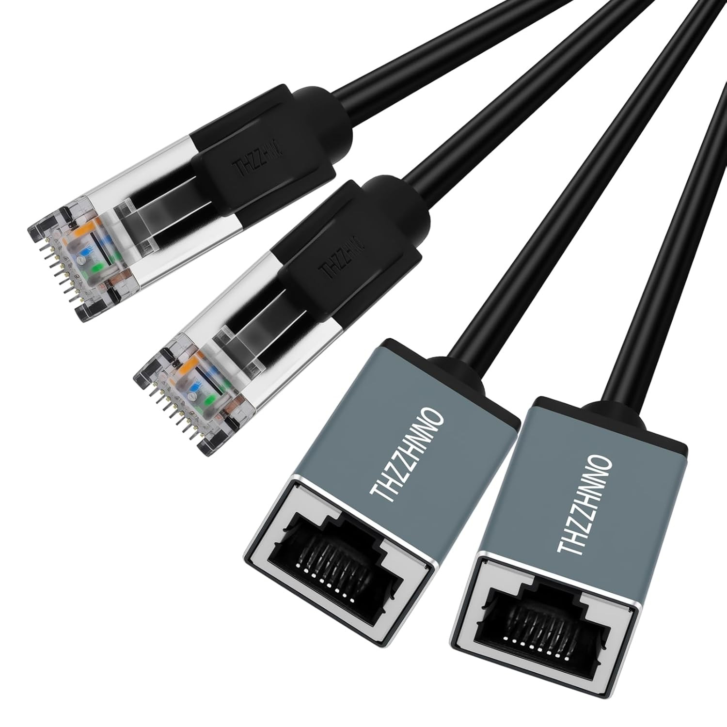 Cat6 Ethernet Extension Cable 15FT, 1000Mbps RJ45 Male to Female Cable, Gigabit