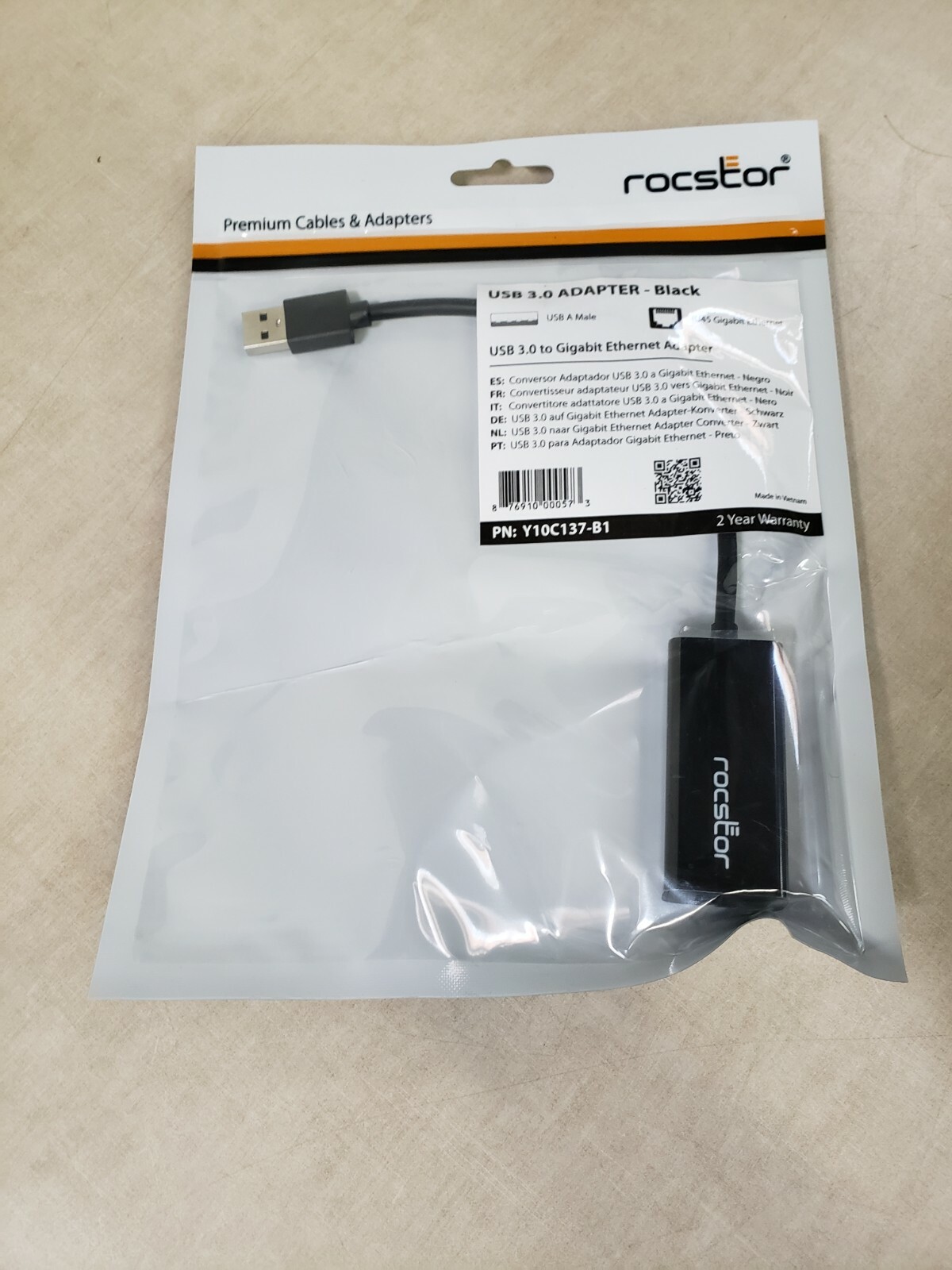 Rocstor USB 3.0 to Gigabit Ethernet Network Adapter Y10C137-B1