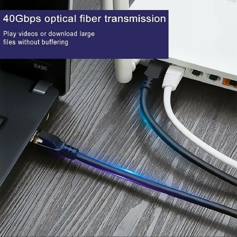 CAT 8 Ethernet RJ45 LAN Cable High Speed 40Gbps Patch Network Gold Plated 6-50ft