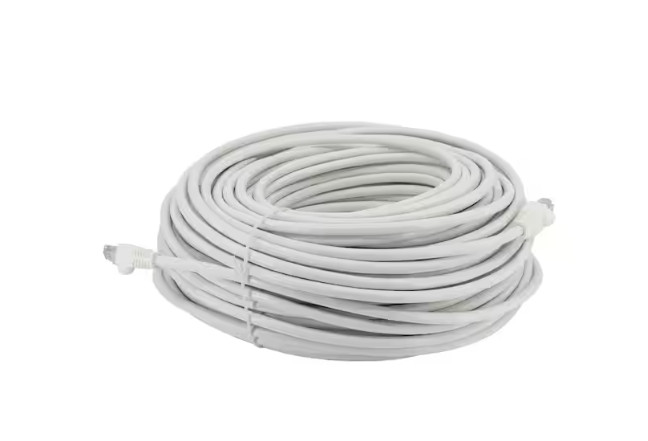 Commercial Electric 100ft. Cat6A UTP Patch Cable White 🔷