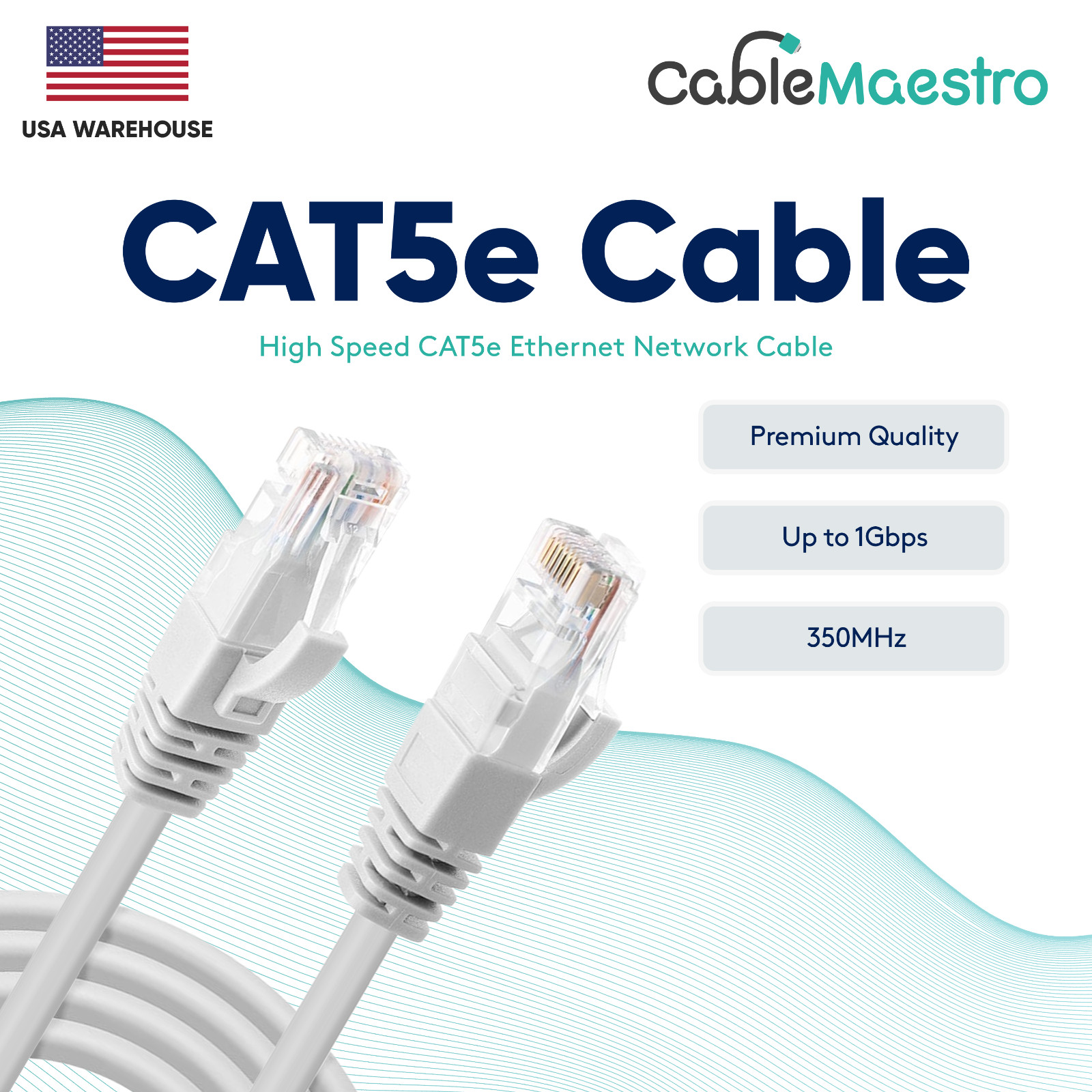 CAT5 Ethernet Internet Cable Network 1.5 3 5 7 10 15 25 30 50 75 100 200 Lot
