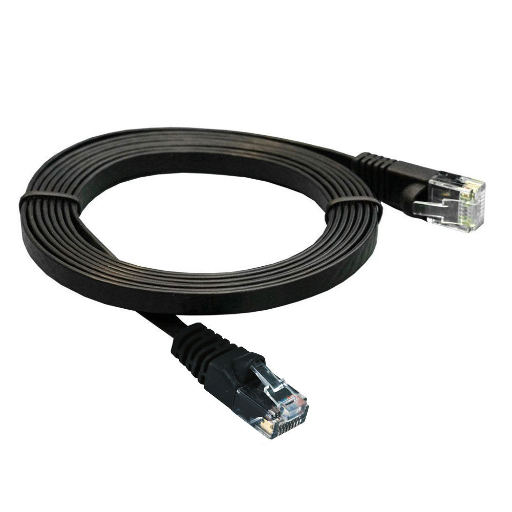 Cat6 Flat Ethernet Network Cable RJ45, Black