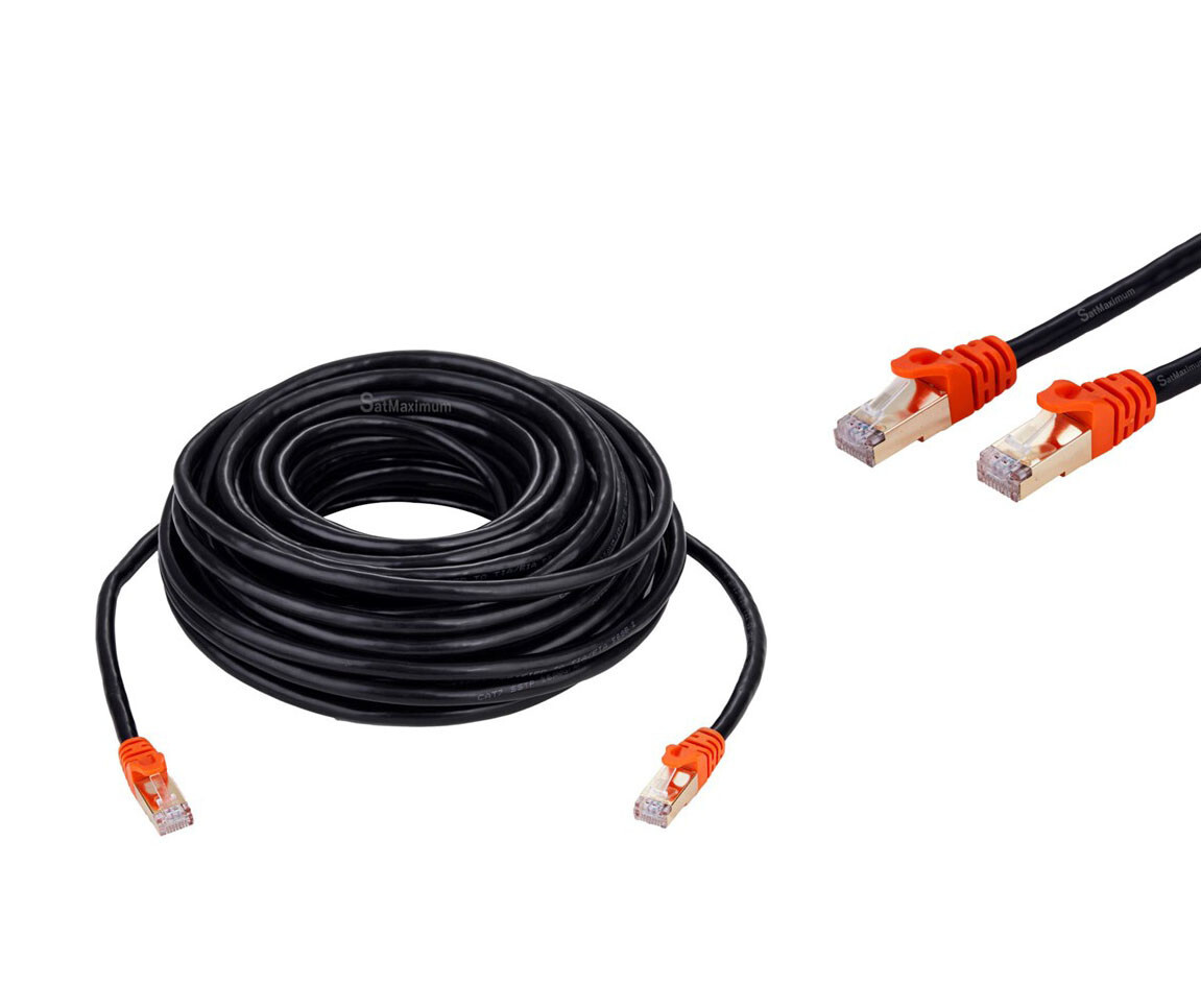 CAT7 SFTP Outdoor 100FT Ethernet Patch Cable 26AWG 600MHz Copper LAN RJ45 Cord
