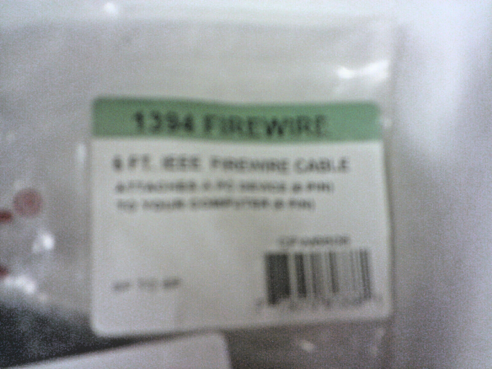 1394 IEEE Firewire cable (6 pin male to 6 pin male)
