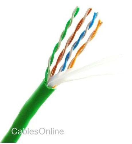 250ft Solid CAT6E CMR 550 Mhz, High-Performance 23 AWG Copper Bulk Cable, Green