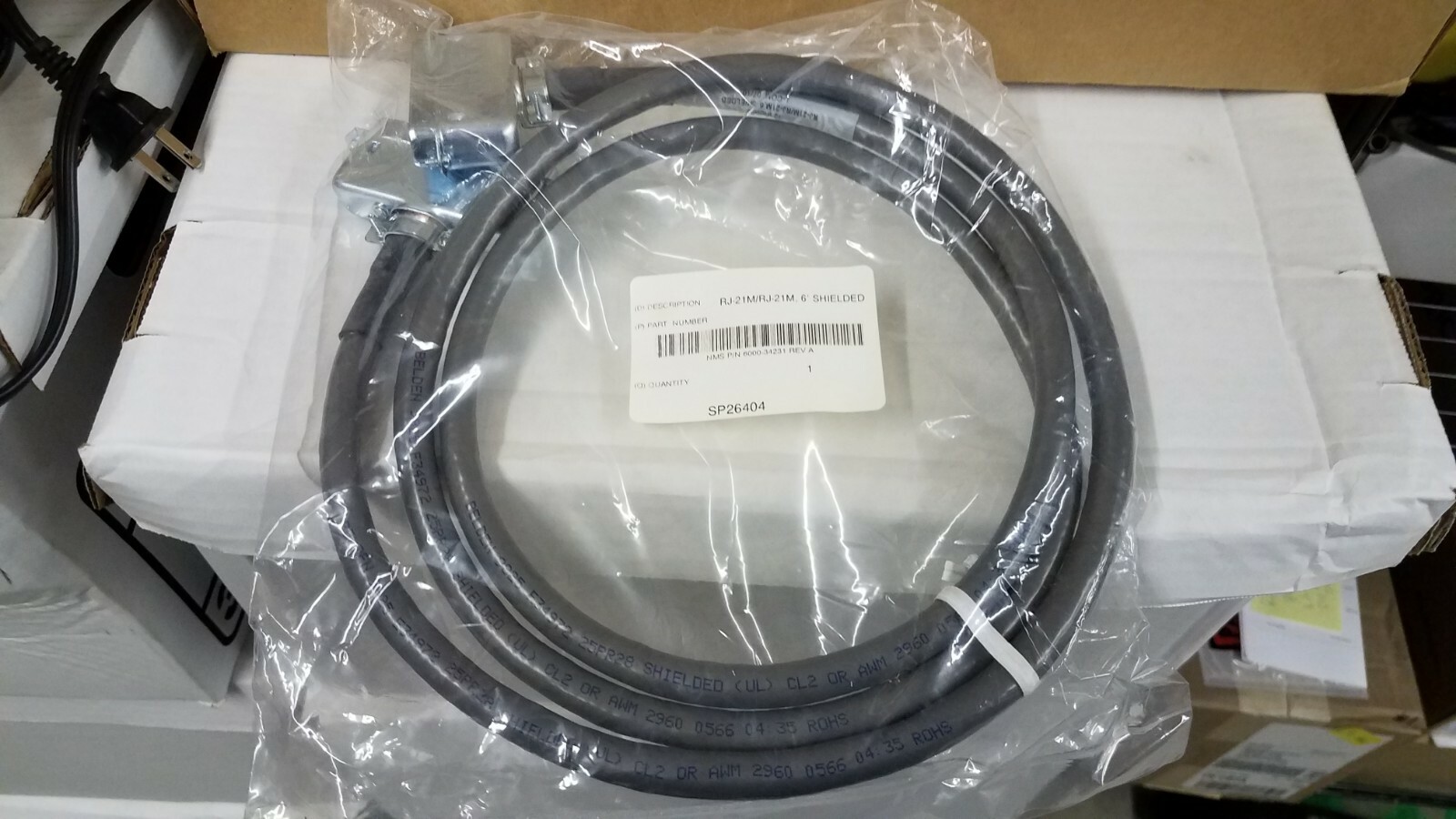 Dialogic NMS RJ-21Male / RJ-21 Male – 6′ Shielded ROHS – BRAND NEW (6000-34231)