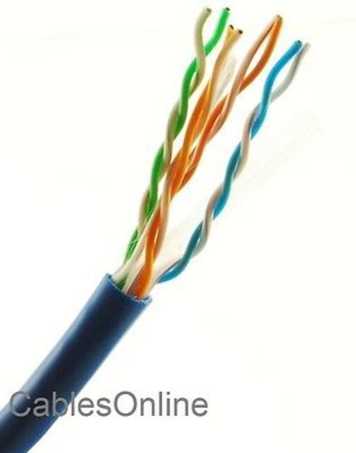 250ft Solid CAT6E CMR 550 Mhz, High-Performance 23 AWG Copper Bulk Cable, Blue
