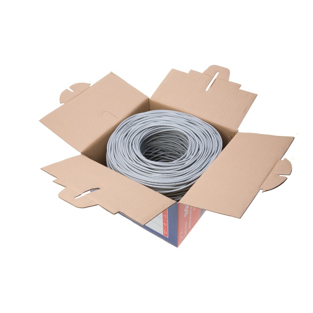 CAT6 Gray 500ft UTP Solid Ethernet Cable 23AWG 10Gbps RJ45 LAN Network Bulk Wire