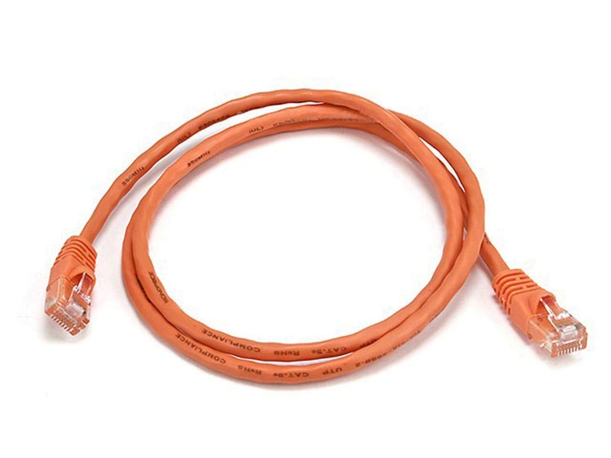 Monoprice 102136 Cat5e Ethernet Patch Cable – Network Internet 3 Feet, Orange
