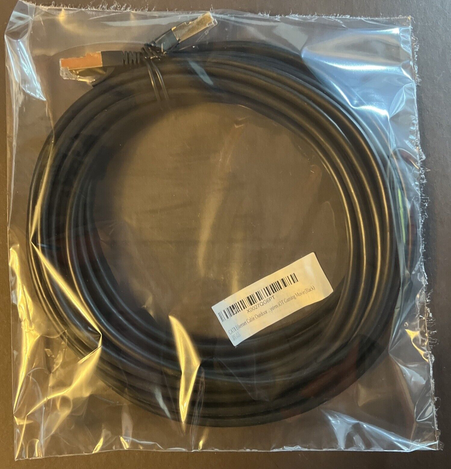 25 Ft Cat 8 Ethernet Cable Indoor Outdoor for Modem Router Gaming PC