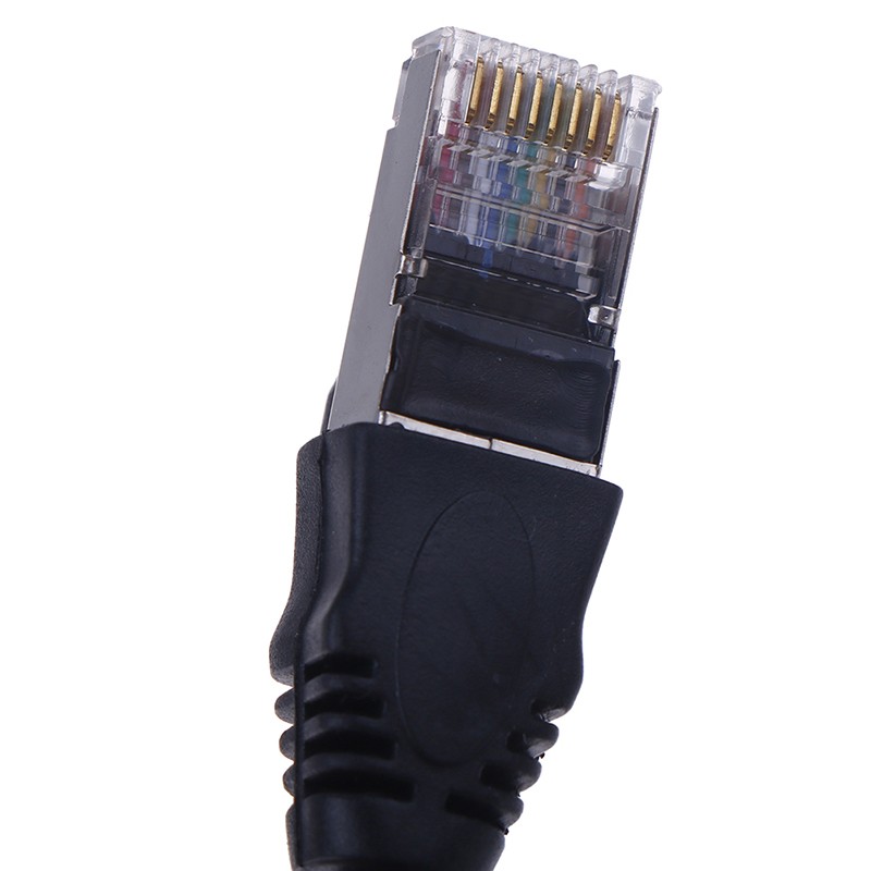1Pc RJ45 Male to Female Screw Panel Mount Ethernet LAN Network Extension Cab.t2